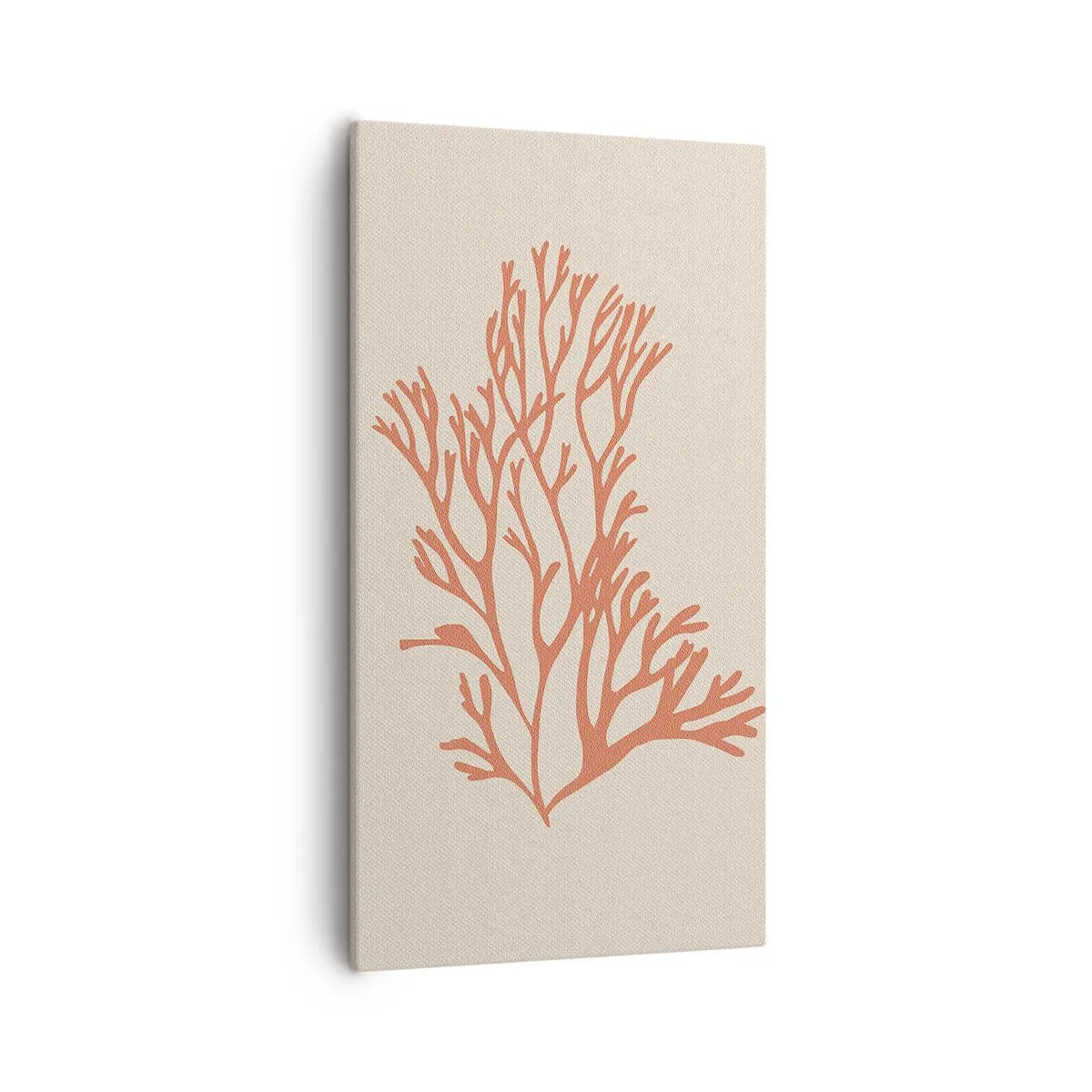 Cuadro sobre lienzo - Impresión de Imagen - Filigrana de coral - 55x100 cm
