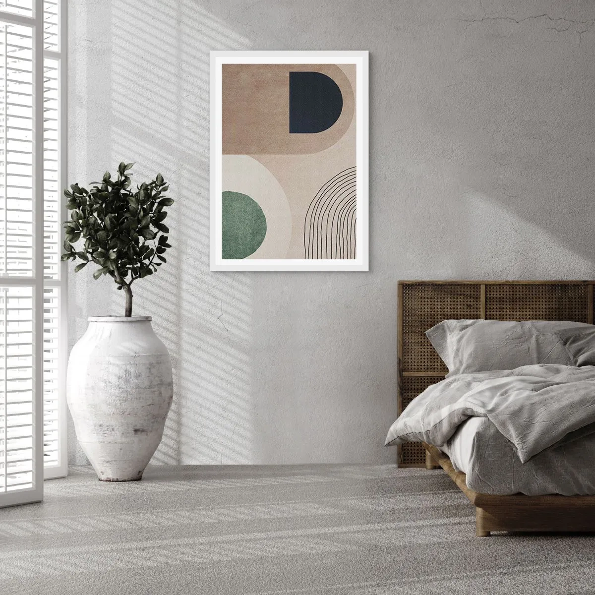 Póster en marco blanco - La delicadeza de un óvalo - 61x91 cm