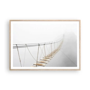 Póster en marco roble claro - ¿Adónde le llevará? - 100x70 cm