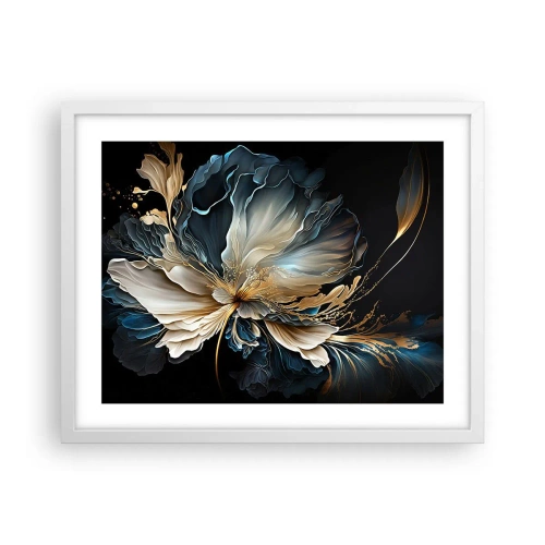 Póster en marco blanco - Flor de helecho de cuento - 50x40 cm