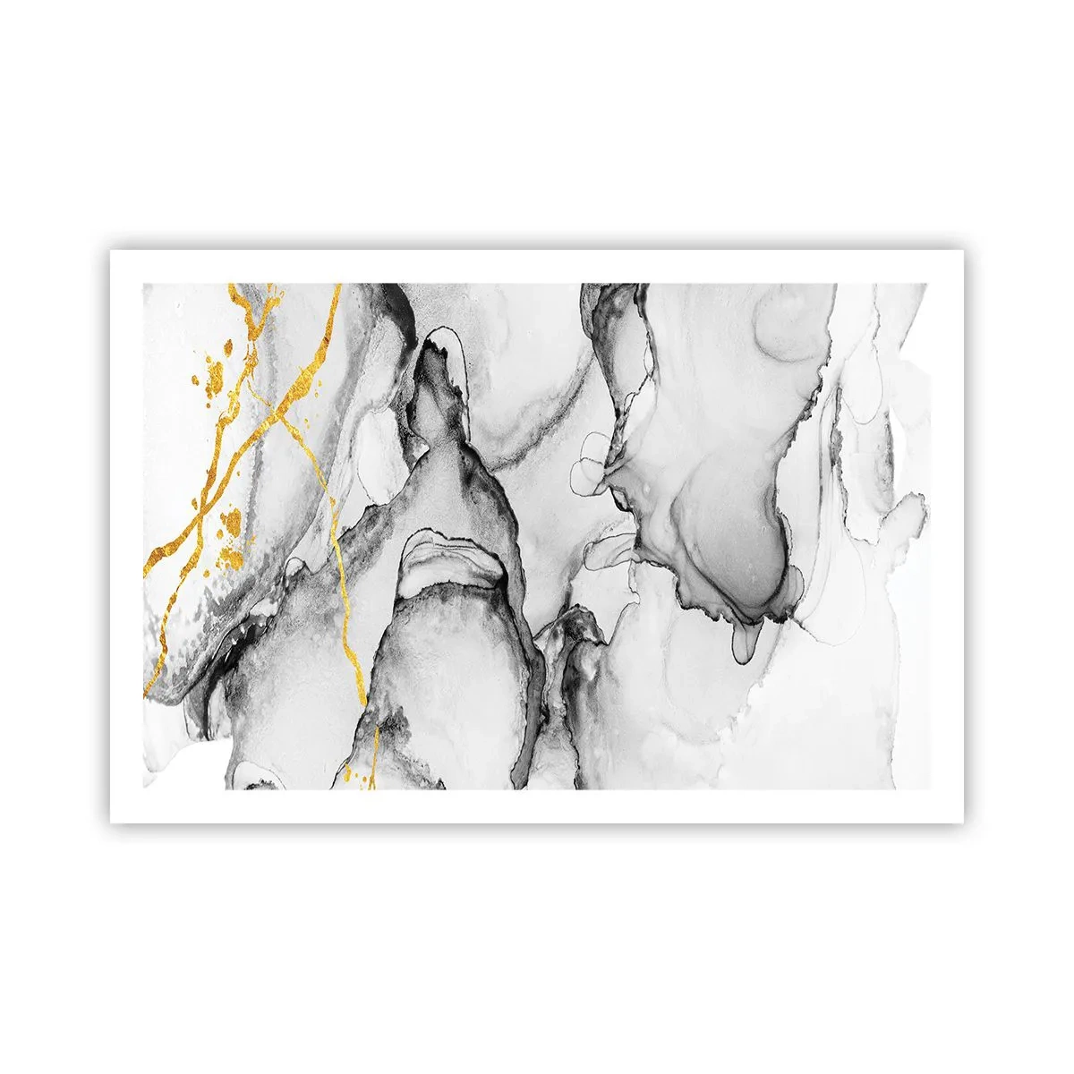 Póster - Composición con motivo de oro - 91x61 cm