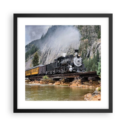 Póster en marco negro - ¿Adónde me llevas? - 40x40 cm