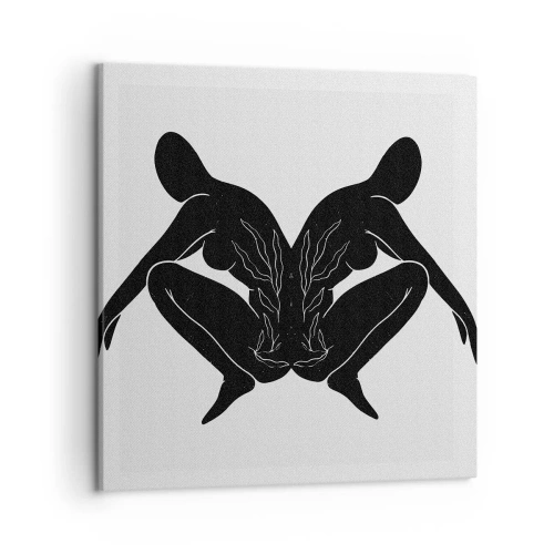 Cuadro sobre lienzo - Impresión de Imagen - Un alma compartida - 50x50 cm