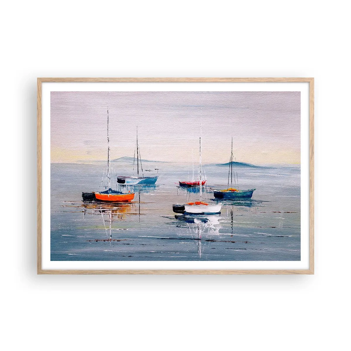 Póster en marco roble claro - Un más que merecido descanso - 100x70 cm