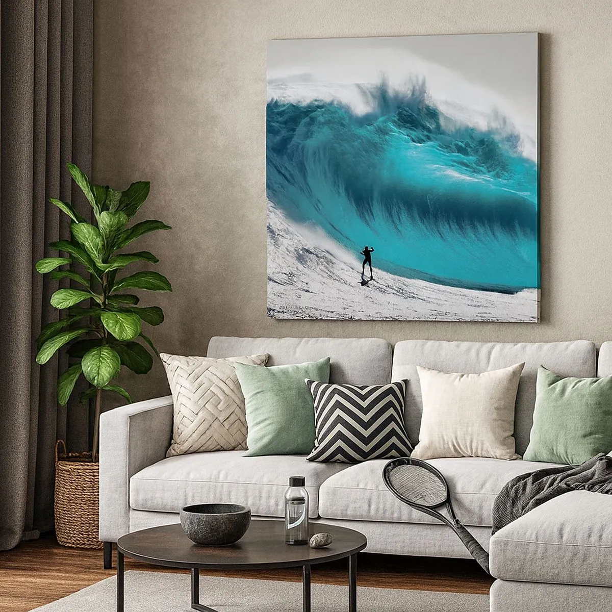 Cuadro sobre lienzo - Impresión de Imagen - Reto aceptado - 30x30 cm