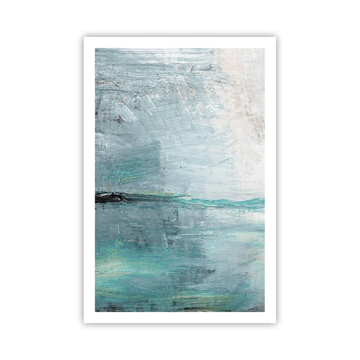 Póster - Horizontalmente sobre el azul - 61x91 cm