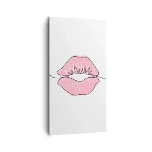 Cuadro sobre lienzo - Impresión de Imagen - ¿Listo para un beso? - 55x100 cm