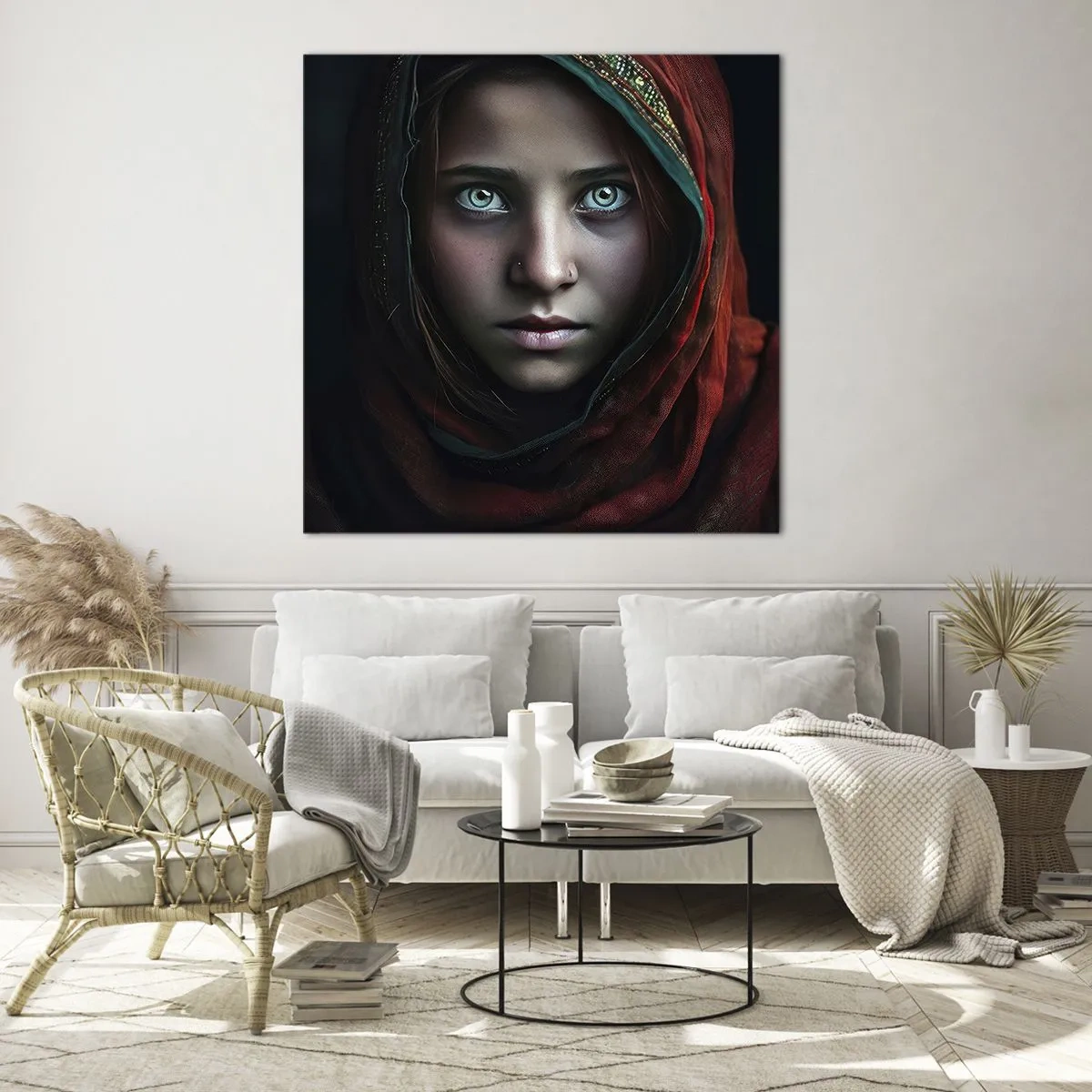 Cuadro sobre vidrio - Impresiones sobre Vidrio - Princesa del Este - 70x70 cm