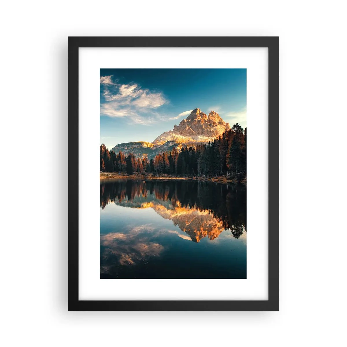 Póster en marco negro - Paisaje duplicado - 30x40 cm