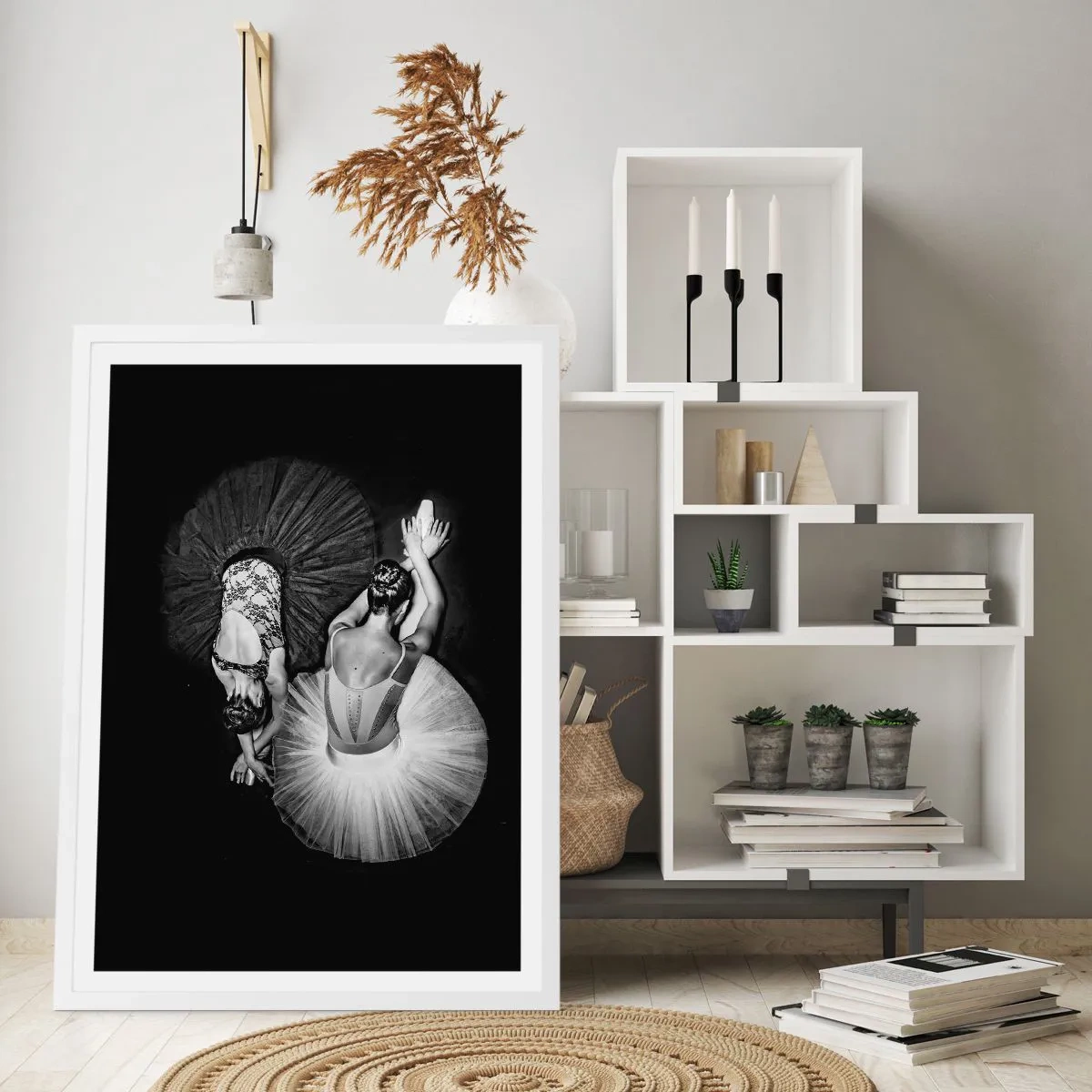 Póster en marco blanco - Yin y yang: el equilibrio perfecto - 30x40 cm
