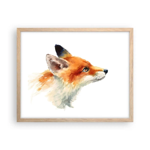 Póster en marco roble claro - Nunca se es demasiado cuidadoso - 50x40 cm