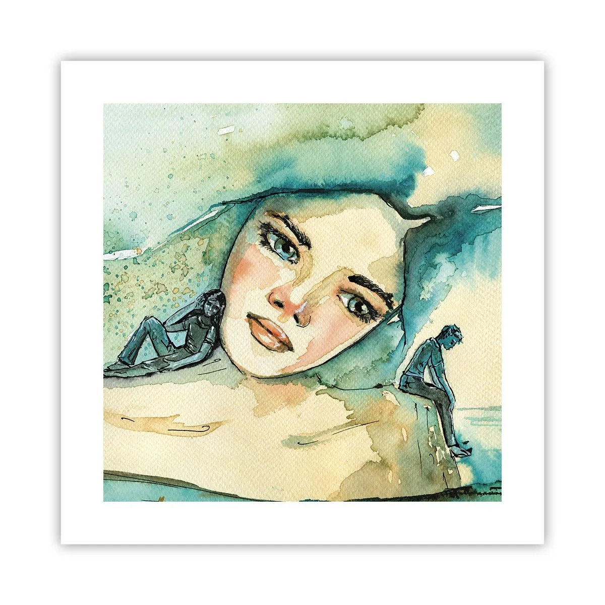 Póster - ¿Soy azul? - 40x40 cm