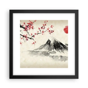 Póster en marco negro - Enamórate de Japón - 30x30 cm