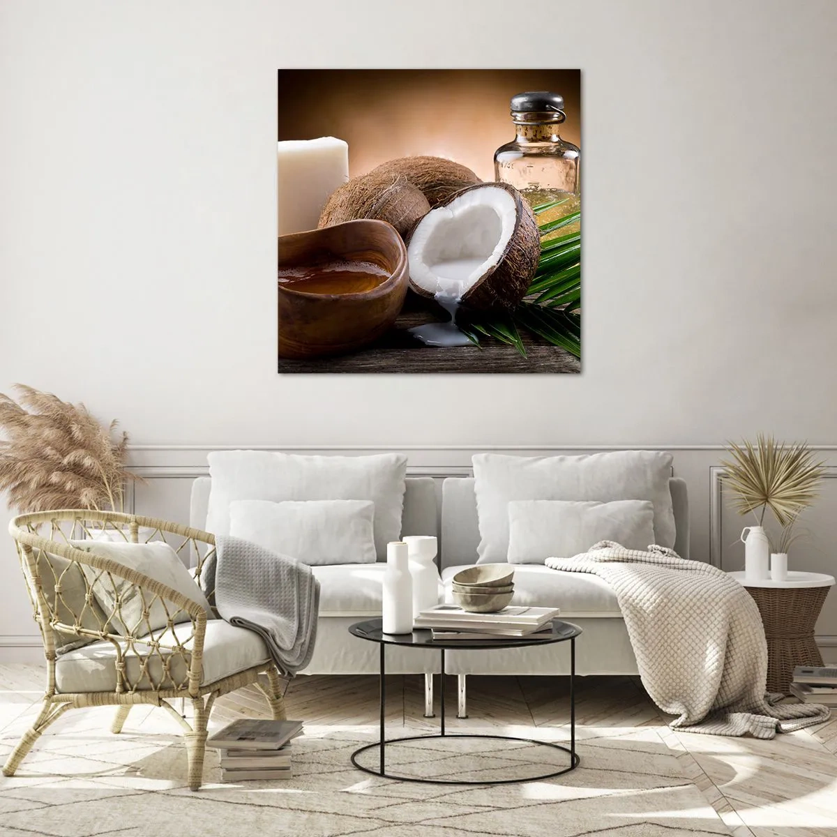 Cuadro sobre vidrio - Impresiones sobre Vidrio - Salud de las islas tropicales - 40x40 cm