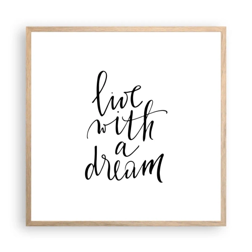 Póster en marco roble claro - Por supuesto - 60x60 cm