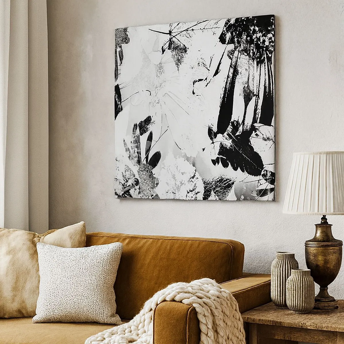 Cuadro sobre lienzo - Impresión de Imagen - Otoño en negativo - 30x30 cm