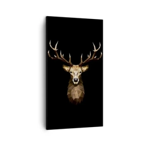 Cuadro sobre lienzo - Impresión de Imagen - Ciervo cubista - 45x80 cm