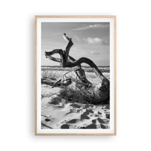 Póster en marco roble claro - Escultura marina - 61x91 cm