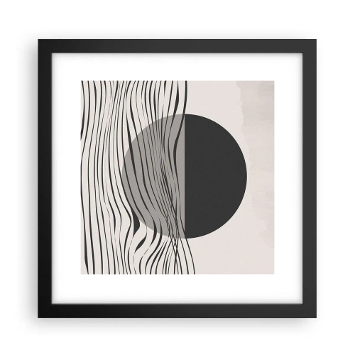 Póster en marco negro - Media composición - 30x30 cm