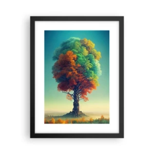 Póster en marco negro - El roble, padre de la naturaleza - 30x40 cm