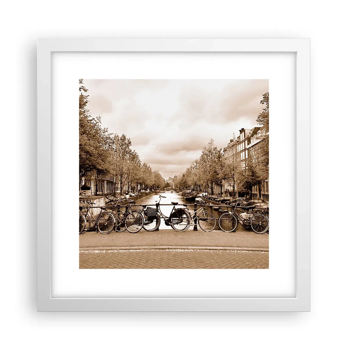 Póster en marco blanco - Holanda solo hay una - 30x30 cm