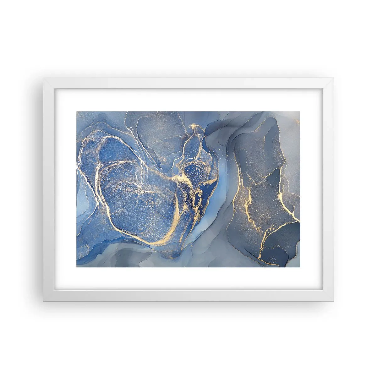 Póster en marco blanco - Polvo de oro - 40x30 cm