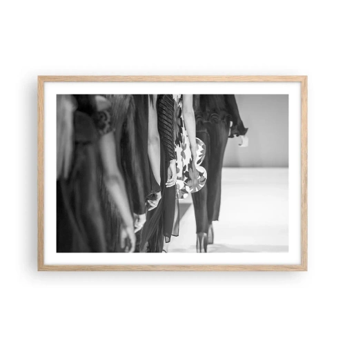 Póster en marco roble claro - Un desfile con estilo - 70x50 cm
