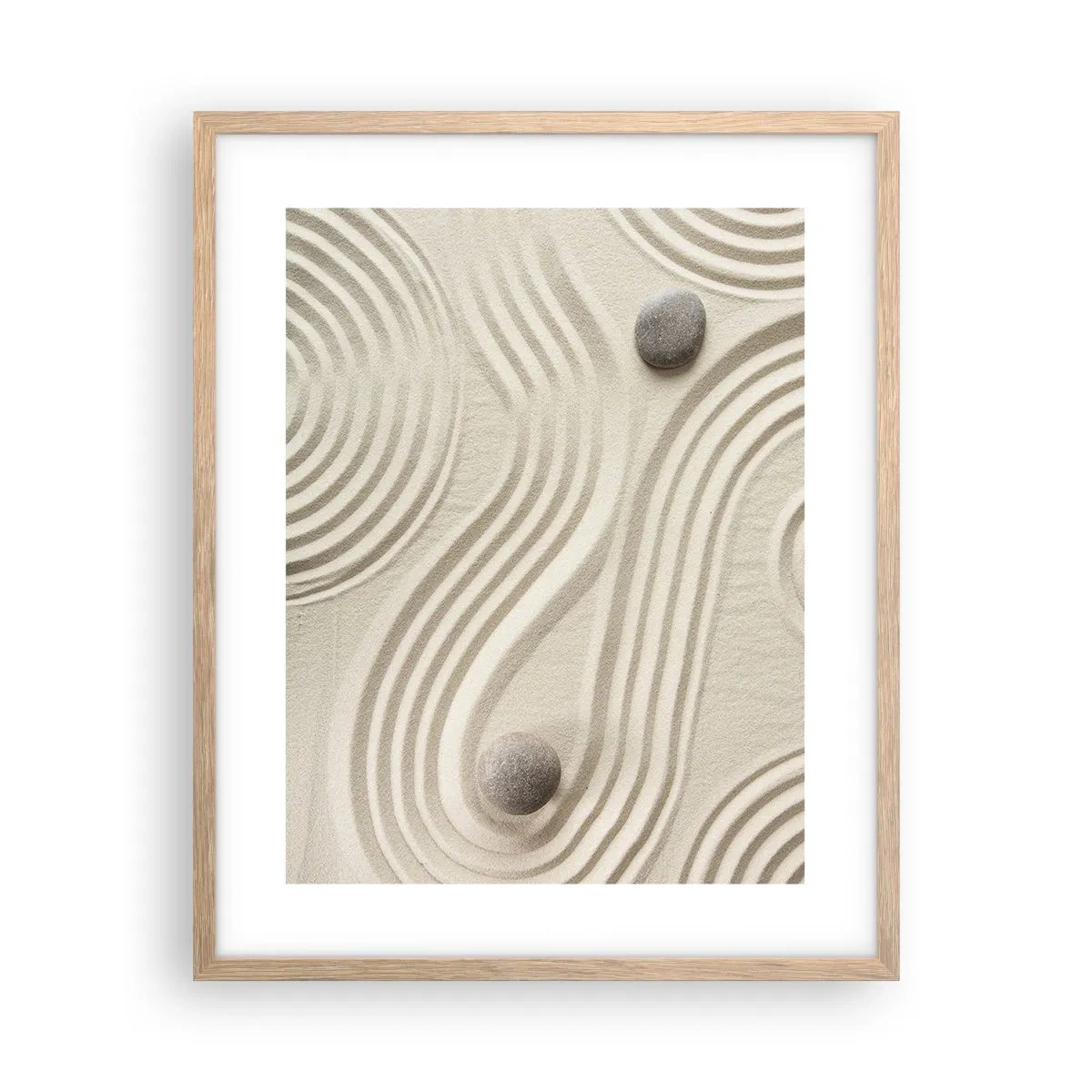 Póster en marco roble claro - Un toque de calidez - 40x50 cm