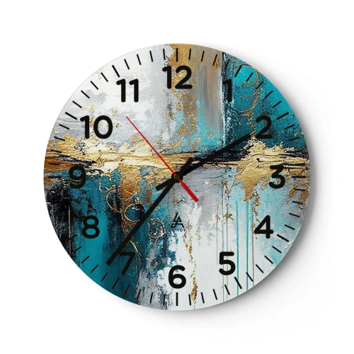 Reloj de pared - Reloj de vidrio - Todo fluye - 30x30 cm