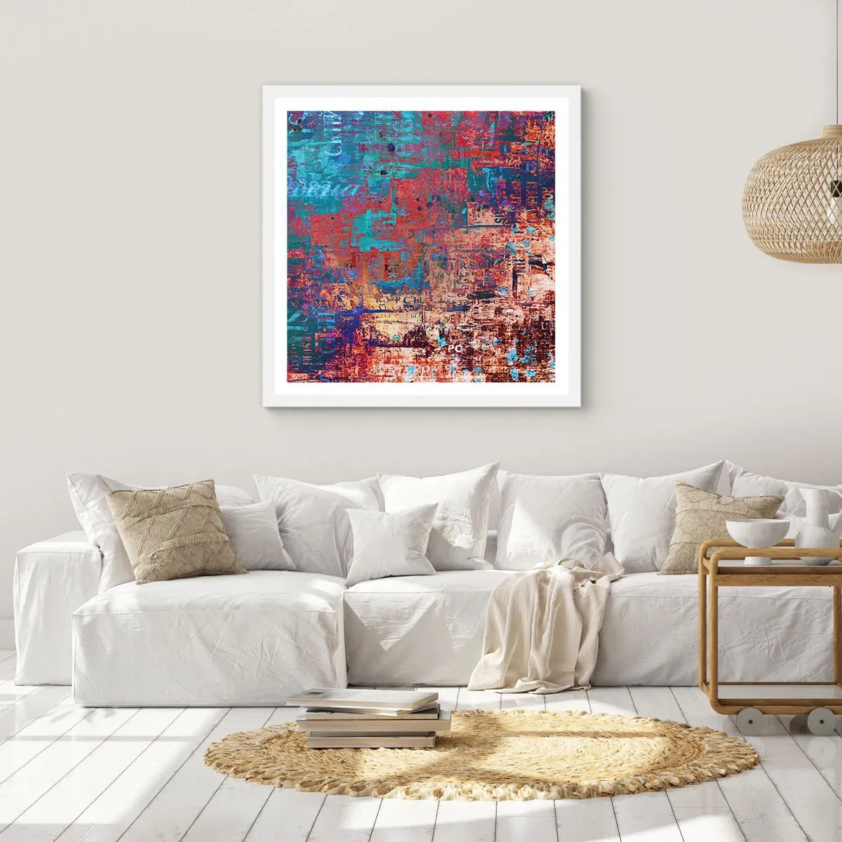 Póster en marco blanco - Memoria y olvido - 40x40 cm