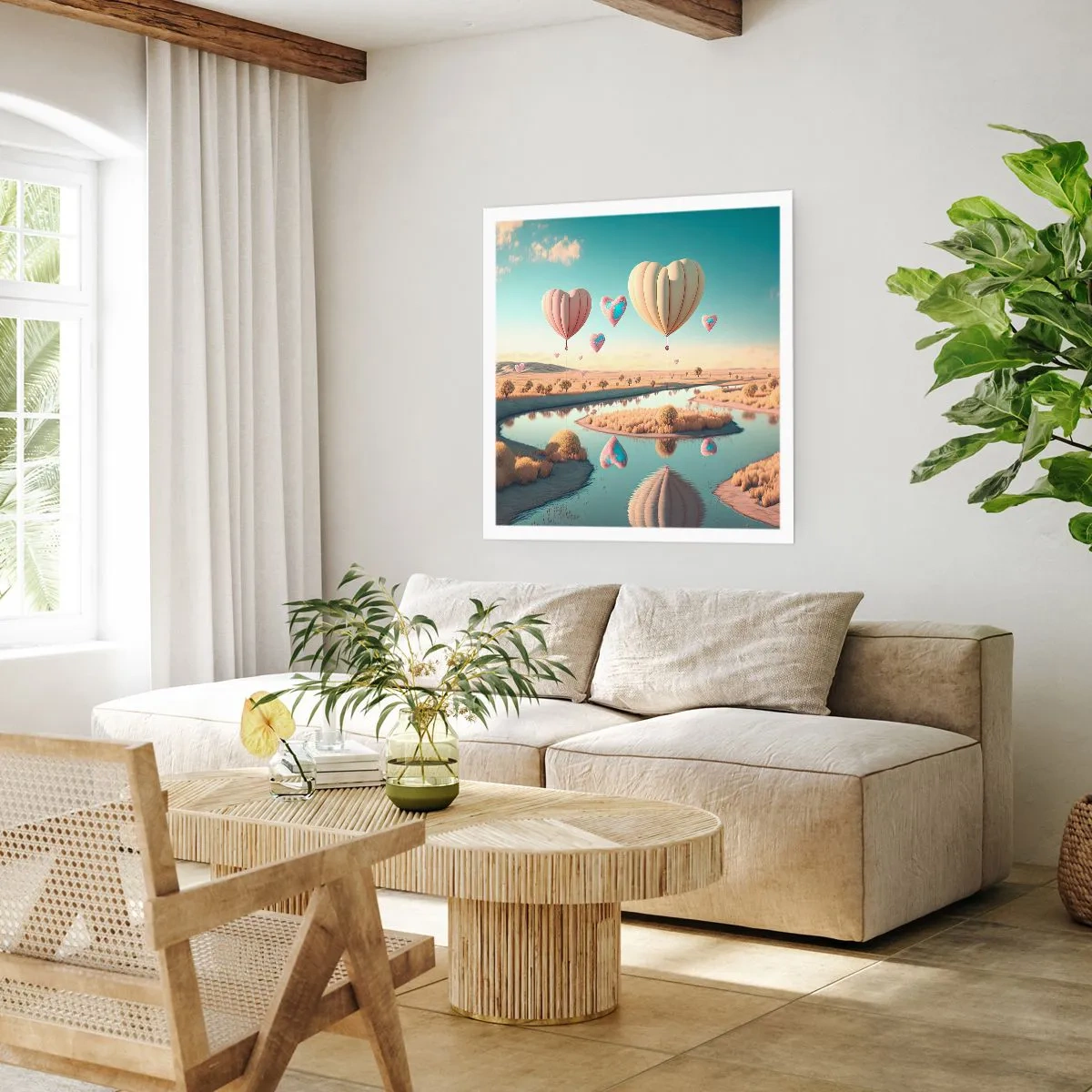 Póster - El amor te hace volar - 30x30 cm