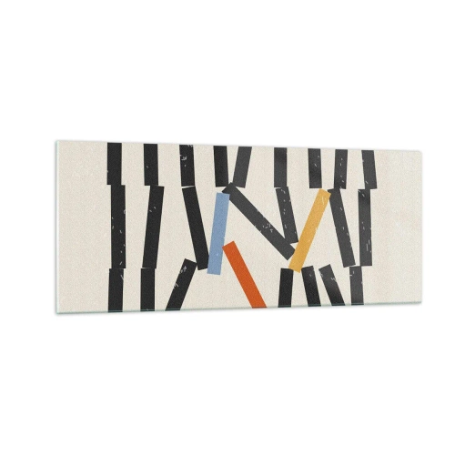 Cuadro sobre vidrio - Impresiones sobre Vidrio - Dominó - composición - 100x40 cm