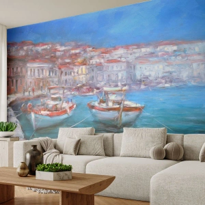 Fotomural personalizado Premium Sand - Bahía italiana - Ciudad portuaria, Arquitectura, Grecia