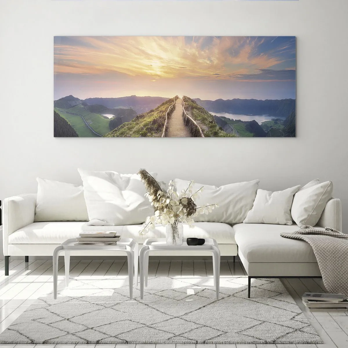 Cuadro sobre vidrio - Impresiones sobre Vidrio - Cerca del cielo - 90x30 cm