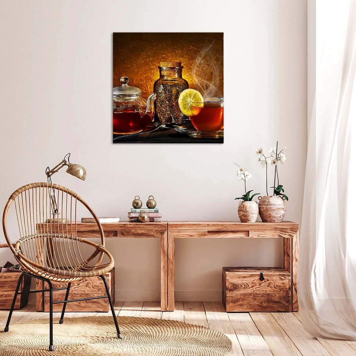 Cuadro sobre lienzo - Impresión de Imagen - Al estilo de los maestros holandeses - 50x50 cm
