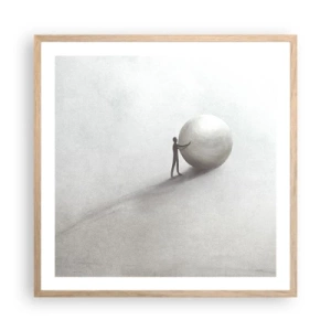 Póster en marco roble claro - El juego de la vida - 60x60 cm