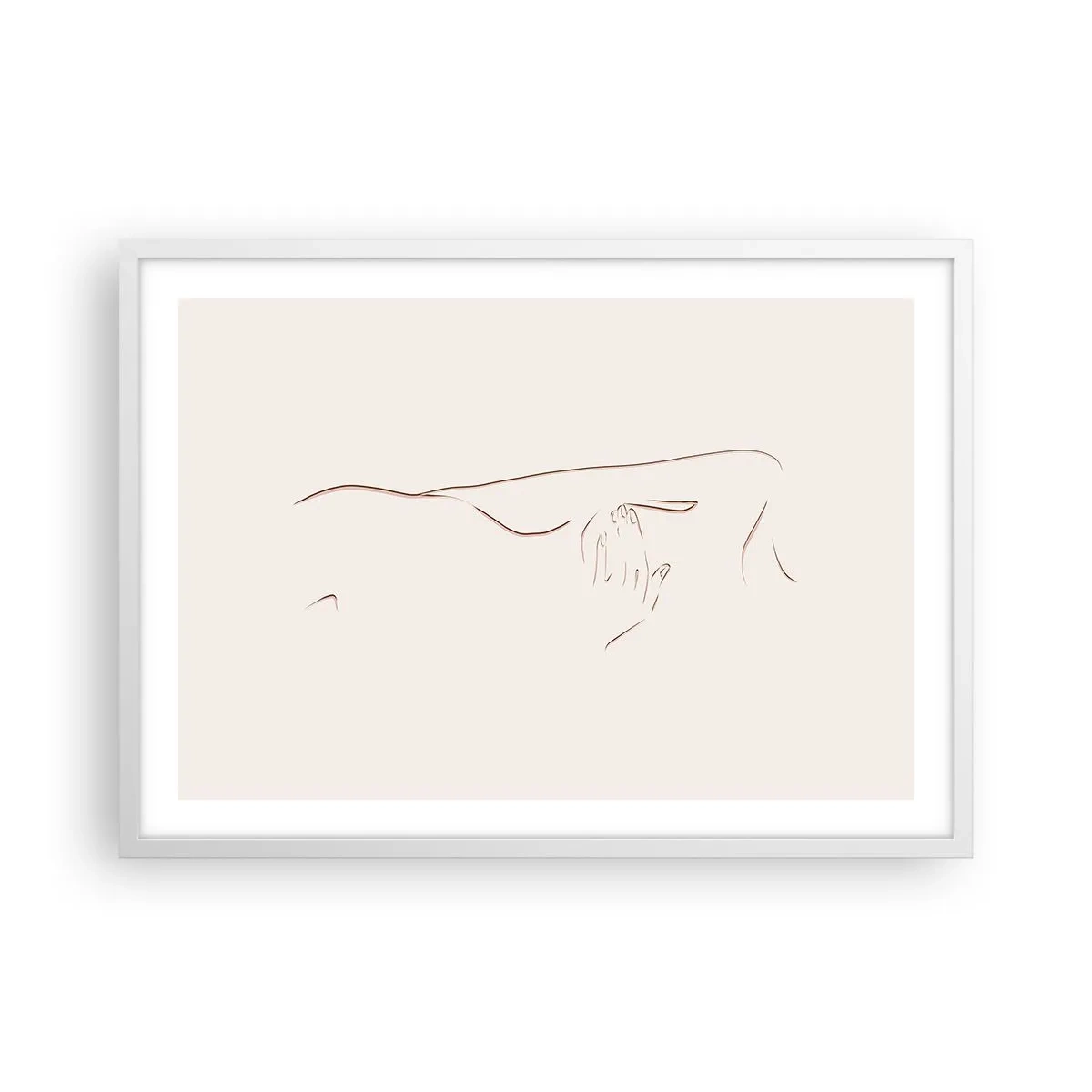 Póster en marco blanco - La forma del deseo - 70x50 cm