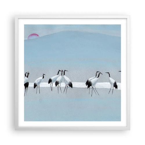 Póster en marco blanco - Después de un día caluroso - 60x60 cm