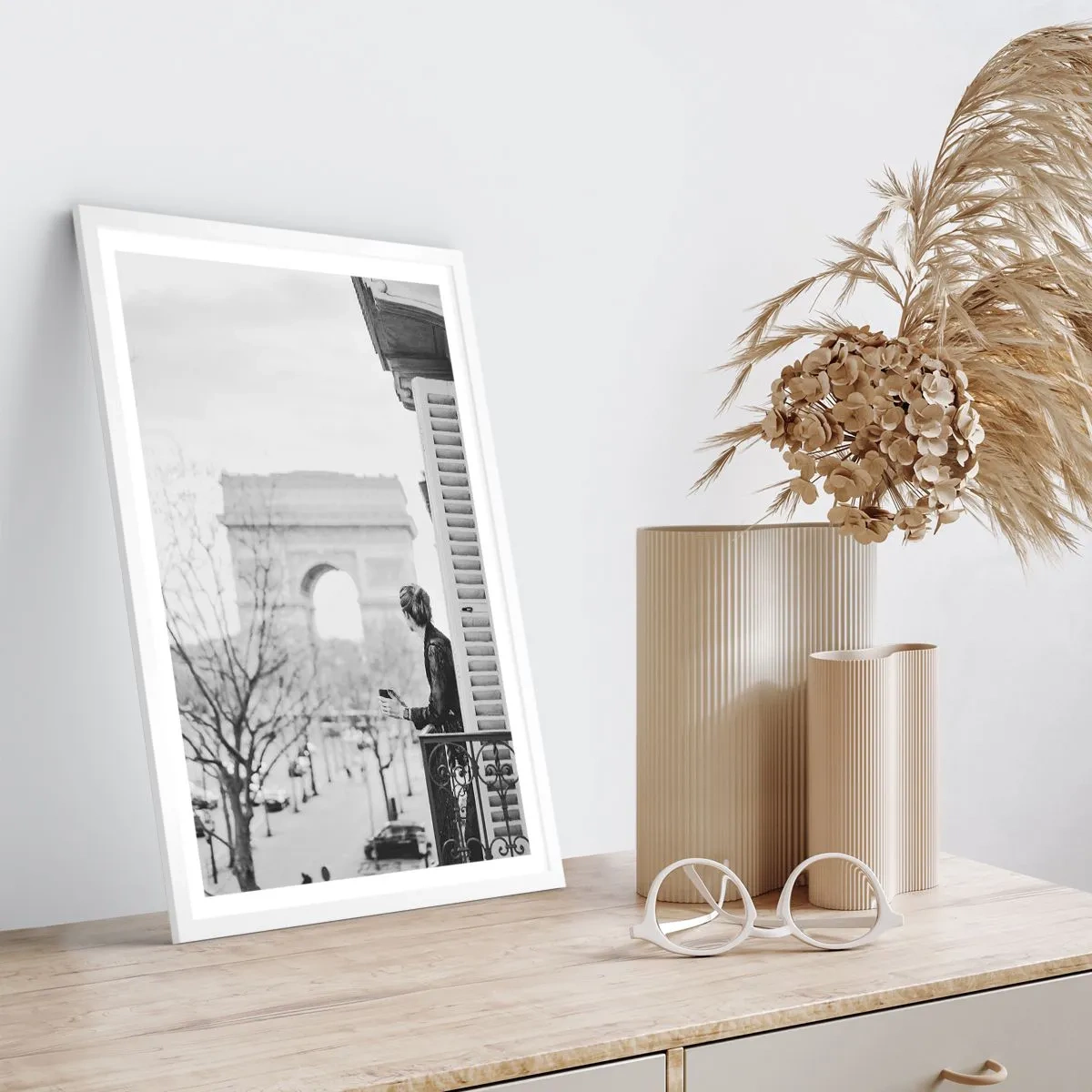 Póster en marco blanco - Una habitación con vistas - 50x70 cm