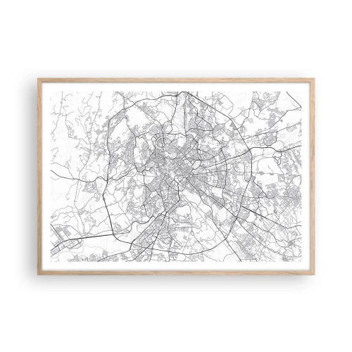 Póster en marco roble claro - El círculo romano - 100x70 cm