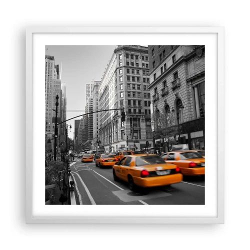 Póster en marco blanco - Los soles de la gran ciudad - 50x50 cm