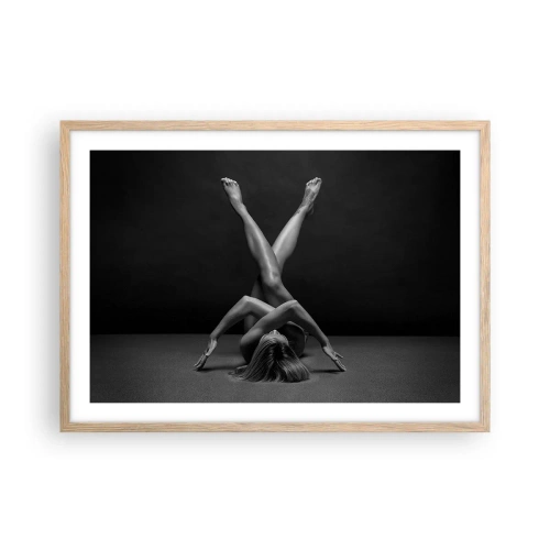 Póster en marco roble claro - Geometría al desnudo - 70x50 cm
