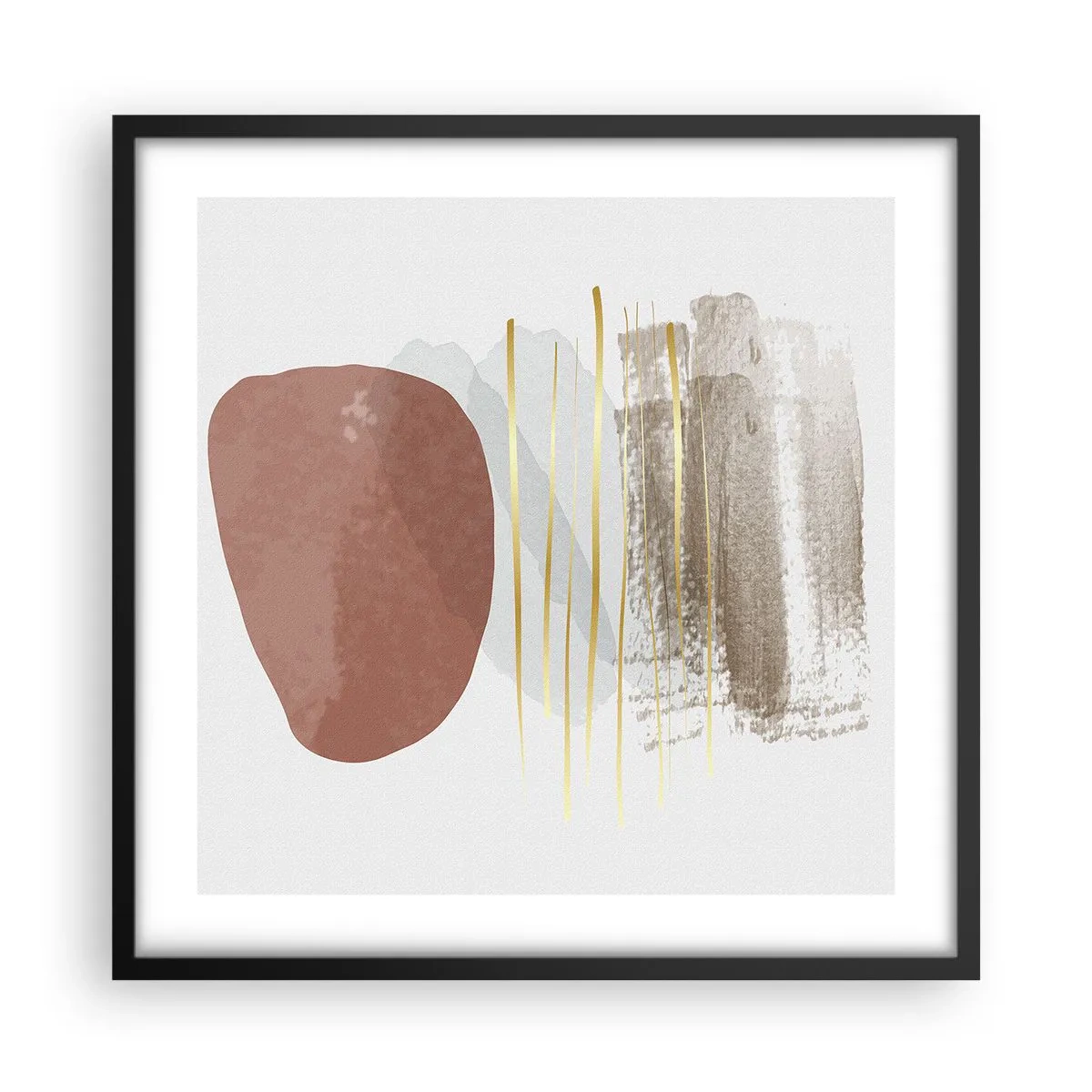 Póster en marco negro - Una columnata abstracta - 50x50 cm