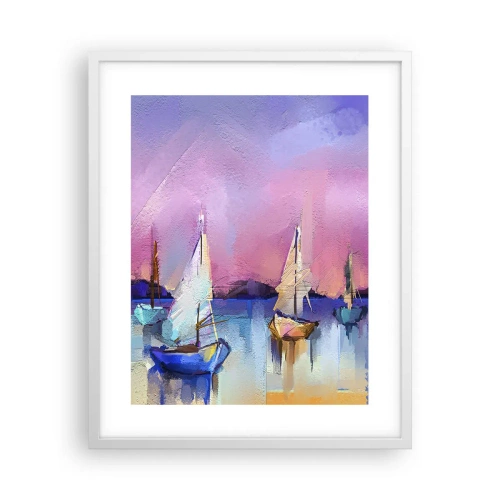 Póster en marco blanco - Dirección alta mar - 40x50 cm