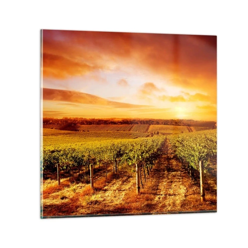 Cuadro sobre vidrio - Impresiones sobre Vidrio - Delicadamente afrutado con un toque de sol - 70x70 cm