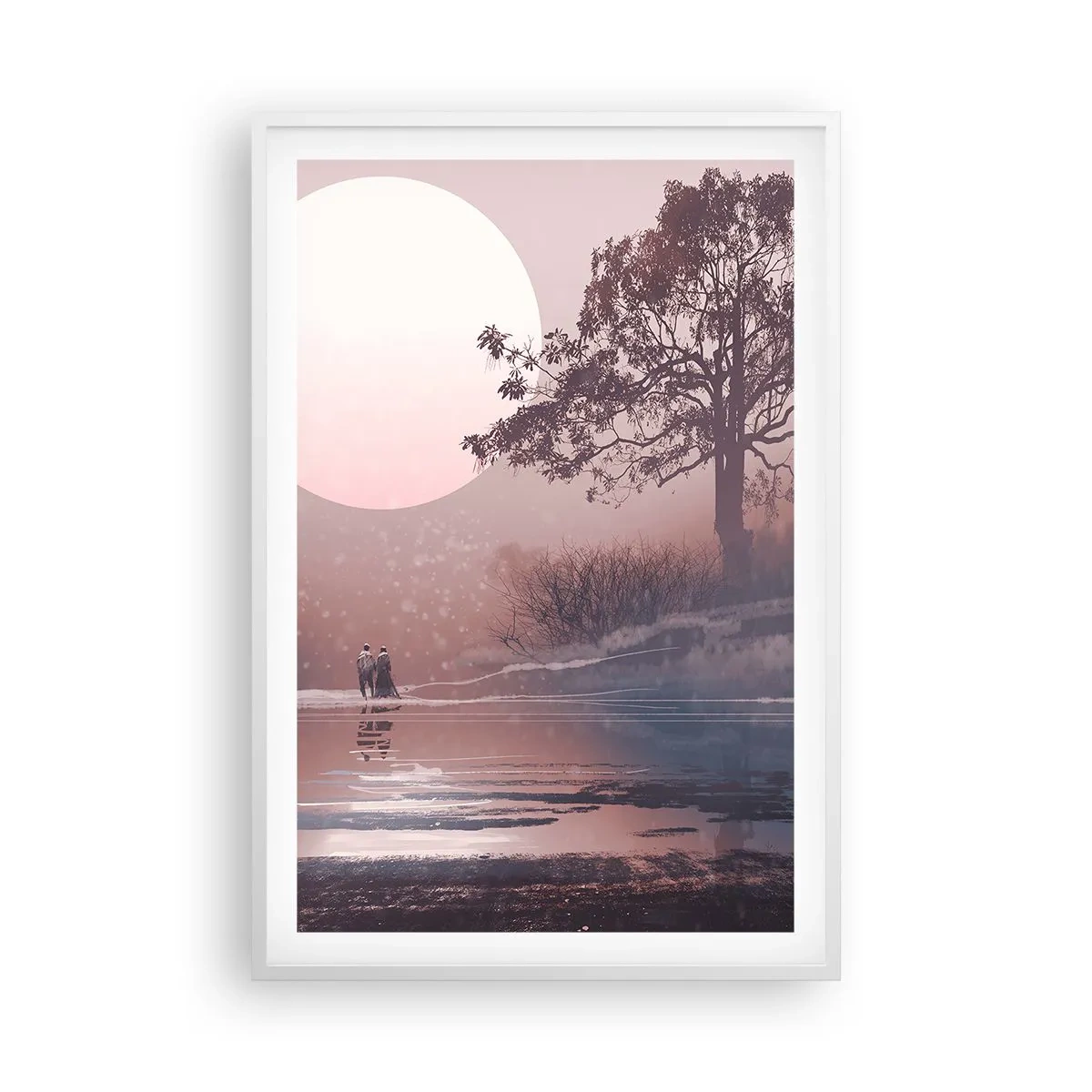 Póster en marco blanco - Rarezas nocturnas - 61x91 cm