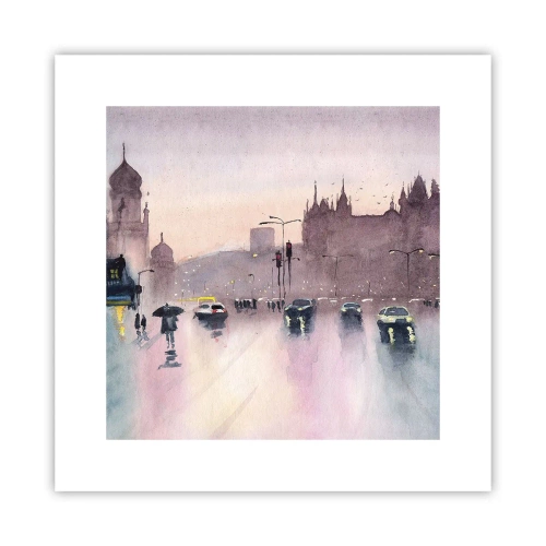 Póster - En una niebla lluviosa - 30x30 cm