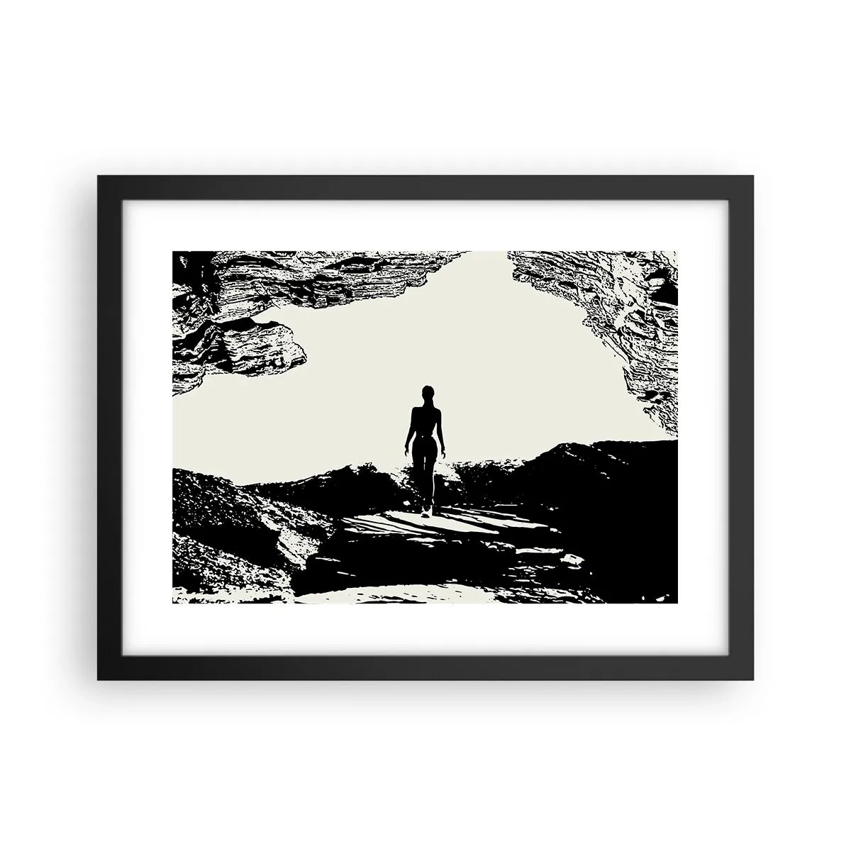 Póster en marco negro - Una nueva mirada - 40x30 cm