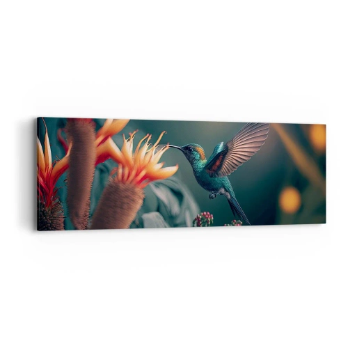 Cuadro sobre lienzo - Impresión de Imagen - Una vida verdaderamente colorida - 90x30 cm