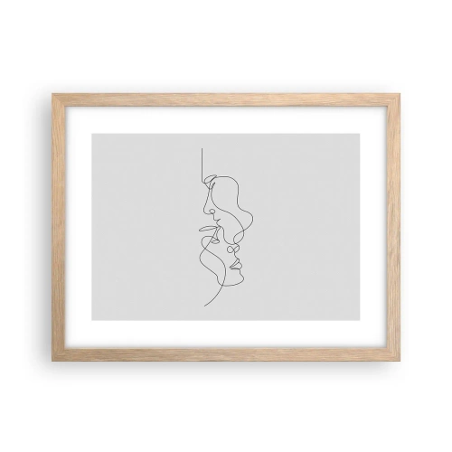 Póster en marco roble claro - El calor de los deseos lúgubres - 40x30 cm